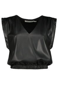 Simone Vegan Leather Top - Bandit and the Babe