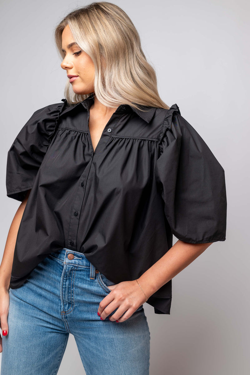 Sophia Puff Shoulder Top - Bandit and the Babe