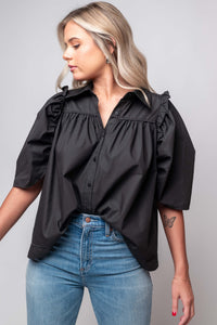 Sophia Puff Shoulder Top - Bandit and the Babe