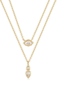 Stellar Bezel Double Charm Necklace Set - Bandit and the Babe