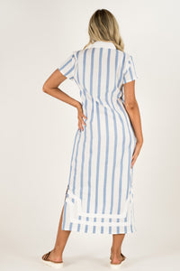 Stripe Jacquard Short Sleeve Classic Maxi - Bandit and the Babe