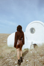 Valentia Vegan Leather Shorts | Brown - Bandit and the Babe