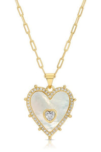 Vivian Pearl Heart Necklace | PREORDER - Bandit and the Babe