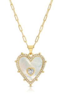 Vivian Pearl Heart Necklace | PREORDER - Bandit and the Babe
