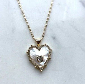 Vivian Pearl Heart Necklace | PREORDER - Bandit and the Babe